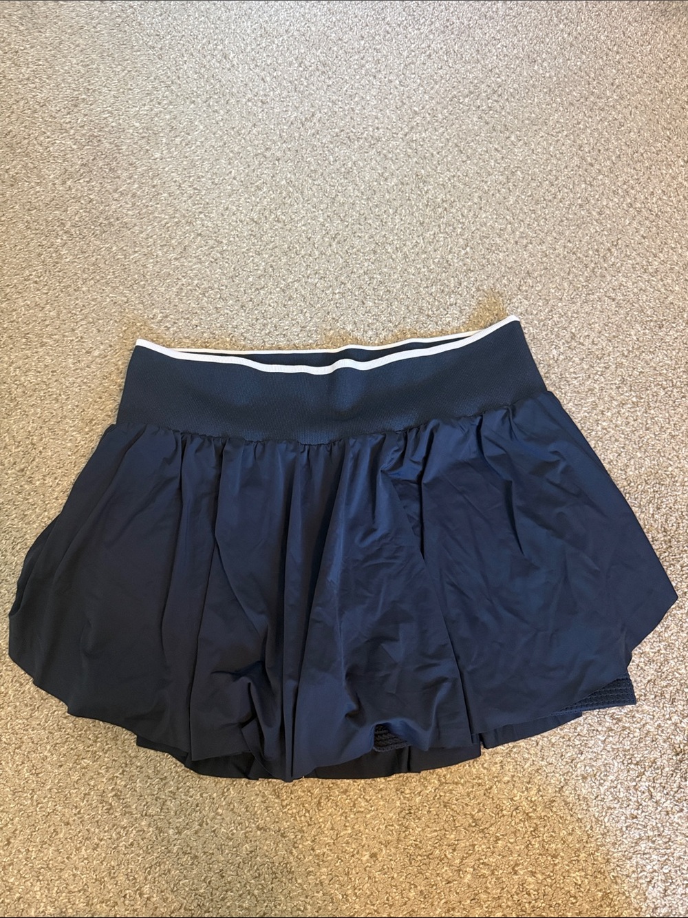 all in motion Navy Blue Skater Tennis Skirt with White Waistband Stripe